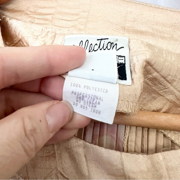 Jeanne Marc Vintage Pleated Blazer Jacket and Laser Cut Skirt Set Sz Medium - Picture 4 of 16